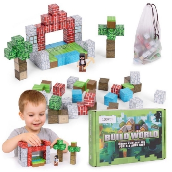 Slika Magnetni set građevinskih blokova za djecu - 100 dijelova