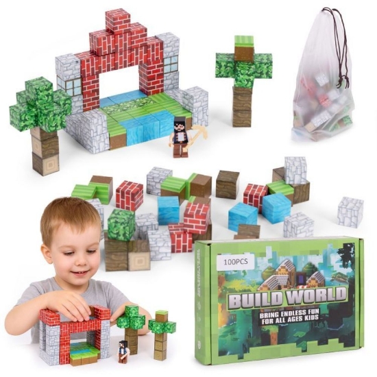 Slika Magnetni set građevinskih blokova za djecu - 100 dijelova