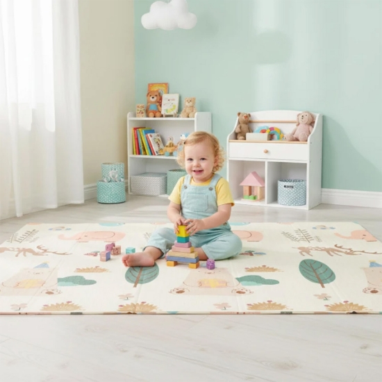 Slika Edukativna pjenasta dvostrana podloga, Šumske životinje 180x200 cm 