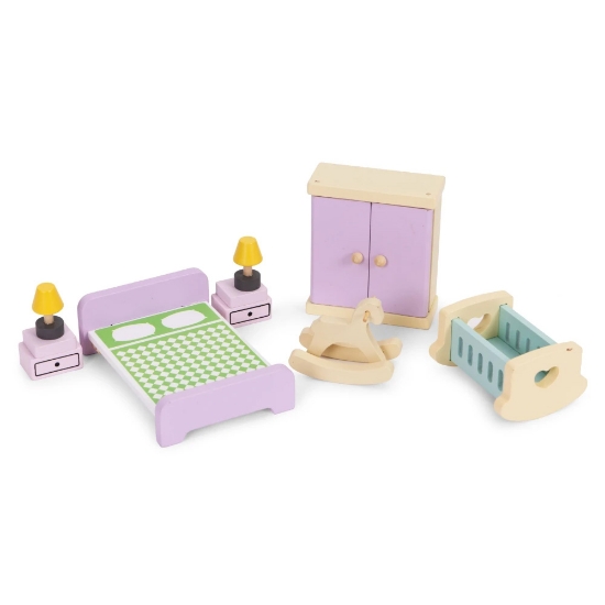 Slika Drveni namještaj za kućice za lutke set od 30 elemenata