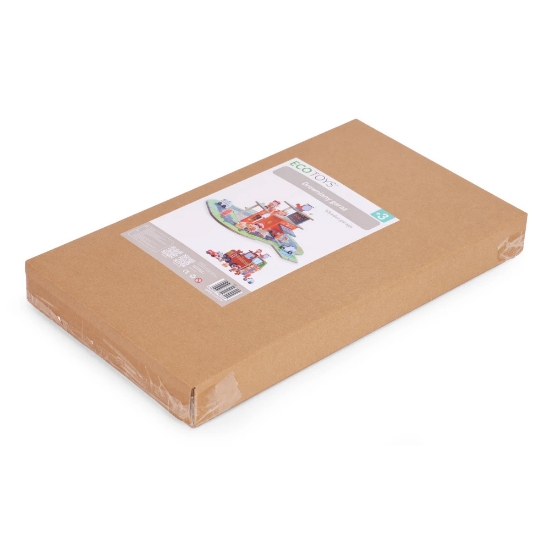 Slika Drveni set za vatrogasnu postaju, garaža s dodacima Ecotoys