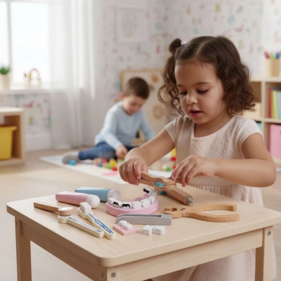 Slika Drveni doktorski i zubarski set s koferom 3 god+ Ecotoys 