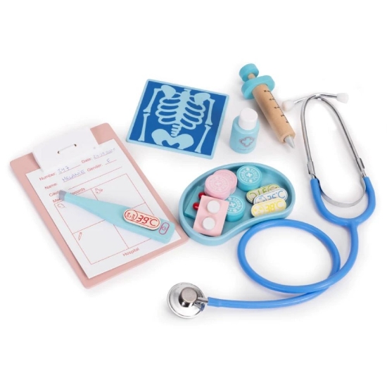 Slika Drveni doktorski i zubarski set s koferom 3 god+ Ecotoys 