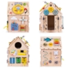 Slika Drvena kućica za djecu, edukativna ploča XXL 30 elemenata Ecotoys 