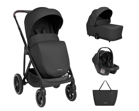 Slika Kolica 3u1 Chiara + košara + autosjedalica - Black Kikka Boo