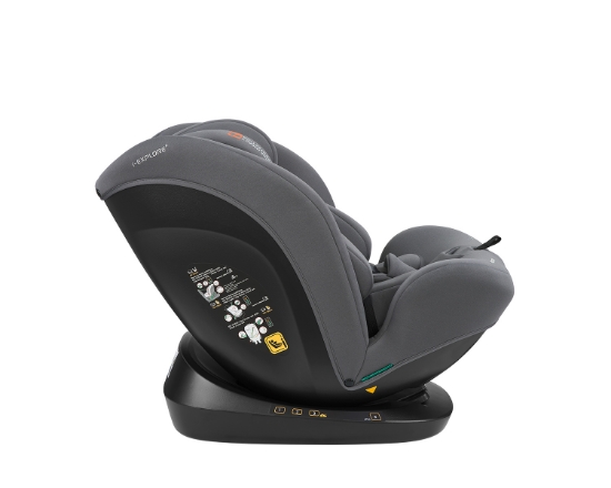 Slika Autosjedalica i-Explore 2 i-Size, Grupa 0+, 1, 2, 3 (0-36 kg) (40-150 cm) - Siva Kikka Boo