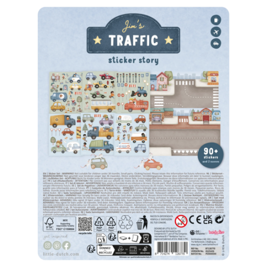 Slika Knjižica s naljepnicama Jim & Friends Little Dutch