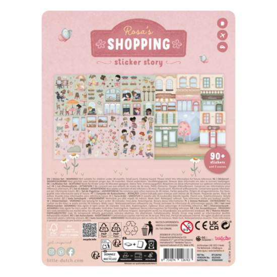 Slika Knjižica s naljepnicama Rosa & Friends Little Dutch