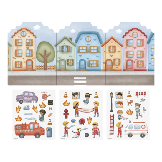 Slika Knjižica s naljepnicama za višekratnu upotrebu Jim & Friends Little Dutch 