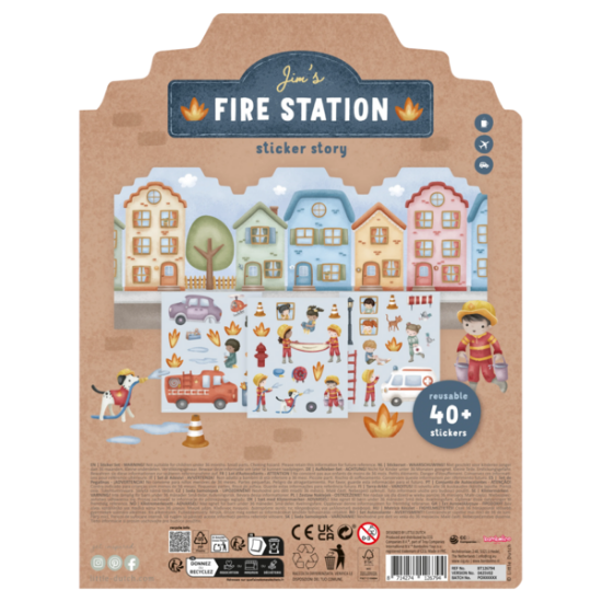 Slika Knjižica s naljepnicama za višekratnu upotrebu Jim & Friends Little Dutch 