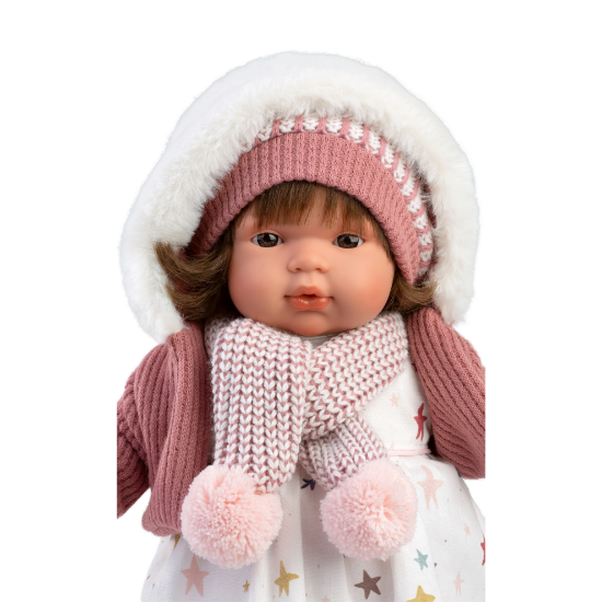 Slika Lutka Lola s rozom kapicom (38 cm)