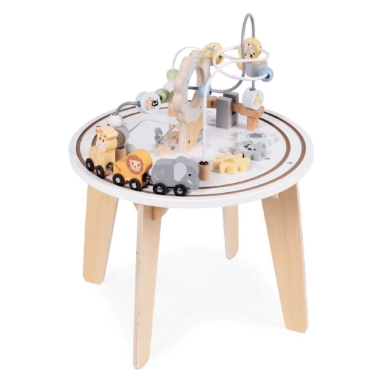 Slika Drveni edukativni interaktivni stol za djecu Labirint 5u1 Ecotoys 