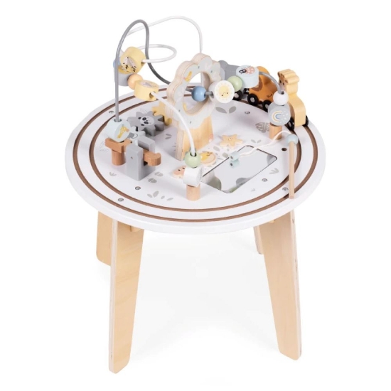 Slika Drveni edukativni interaktivni stol za djecu Labirint 5u1 Ecotoys 