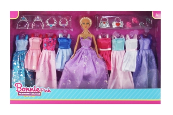 Slika Lutka princeza s odjećom i dodacima, 29 cm B1001-1 BONNIE PINK 
