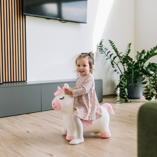 Slika  Skakalica životinja s plišanom navlakom jednorog 86281 FREE 2 PLAY