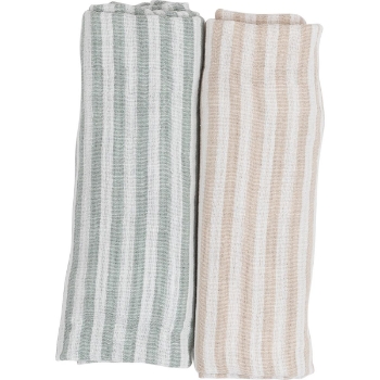 Slika Tetra pelena muslin 2/1 prugice green 70x70 cm green 87707 BUBABA BY FREEON 