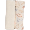 Slika Tetra pelena muslin 2/1 životinjice beige 70x70 cm beige 87721 BUBABA BY FREEON