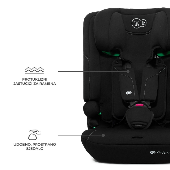 Slika Autosjedalica I-COMFY i-Size 9-36 kg (76-150 cm), Black Kinderkraft 