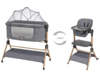 Slika Kolijevka + hranilica 2u1 Sleat Me - Grey Kikka Boo