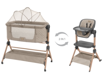 Slika Kolijevka + hranilica 2u1 Sleat Me - Beige Kikka Boo