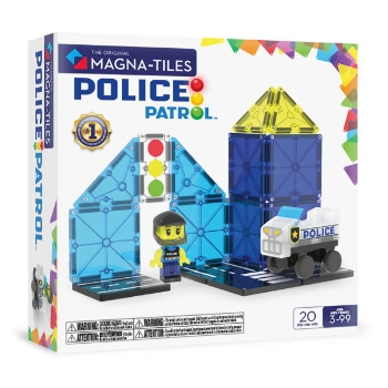 Slika Magna Tiles - Police Patrol - 20 Magnetnih Pločica