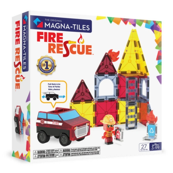 Slika Magna Tiles - Fire Rescure - 27 Magnetnih Pločica