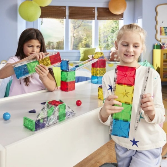 Slika Magna Tiles - Rail Racers Deluxe - 90 Magnetnih Pločica