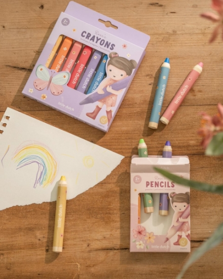 Slika Drvene bojice Rosa & Friends - Little Dutch