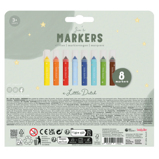 Slika Markeri Jim & Friends - Little Dutch