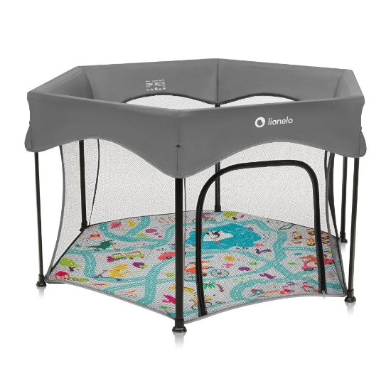 Slika Dječja igraonica/vrtić Roel Plus Hexagon 6-kutna, Siva Multicolor Lionelo 