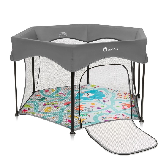 Slika Dječja igraonica/vrtić Roel Plus Hexagon 6-kutna, Siva Multicolor Lionelo 