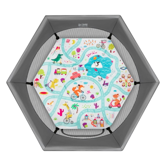 Slika Dječja igraonica/vrtić Roel Plus Hexagon 6-kutna, Siva Multicolor Lionelo 