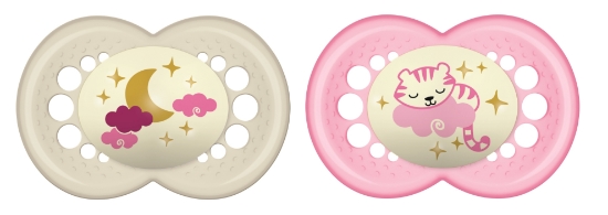 Slika Duda varalica silikonski Night 6+ mj 2 kom sort MAM