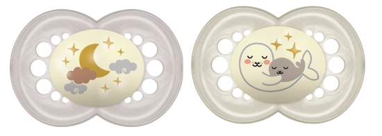 Slika Duda varalica silikonski Night 6+ mj 2 kom sort MAM