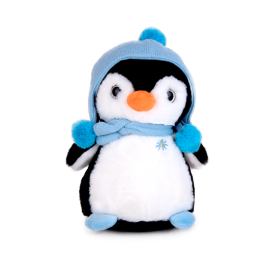 Slika Plišana igračka Pingvin s kapom i šalom 25 cm - Plavi Amek 