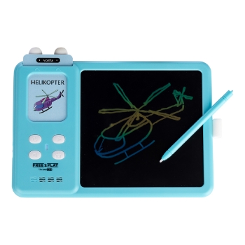 Slika FREE 2 PLAY_HR interaktivni LCD tablet s karticama 2u1, plavi 86953