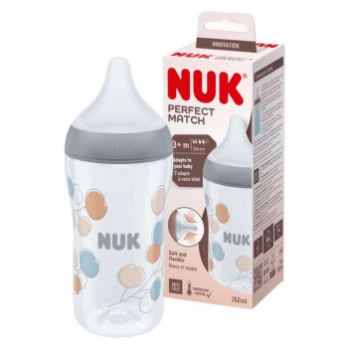 Slika Plastična bočica Perfect Match 260 ml, 3m+ sort. 10216322 NUK 