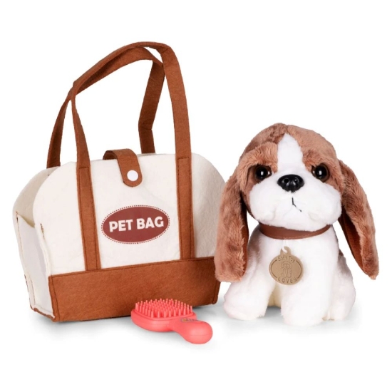Slika Plišani Bigl u torbi s četkom za njegu 3 god +