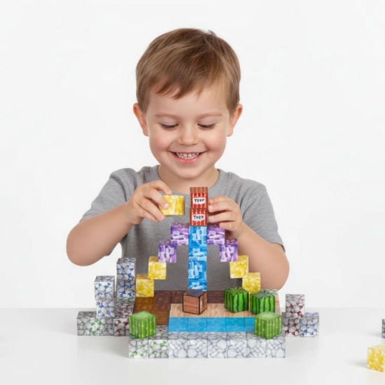 Slika Magnetni set građevinski blokovi Kamen - 88 dijelova