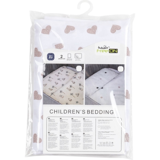 Slika Posteljina za kolijevku/košaru srca bež 87158 BUBABA BY FREEON 