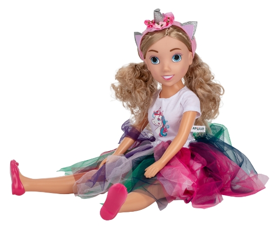 Slika Lutka Jednorog s kosom i dodacima,80 cm BD2001I DIMIAN 