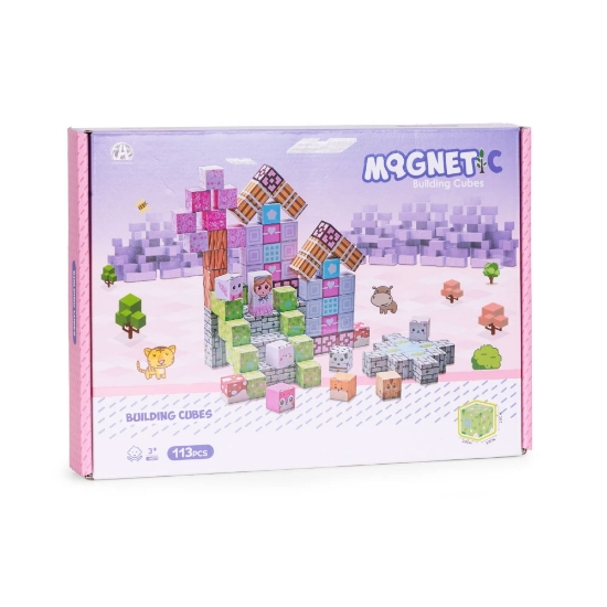 Slika Magnetni set građevinski blokovi Ljubimci - 113 dijelova