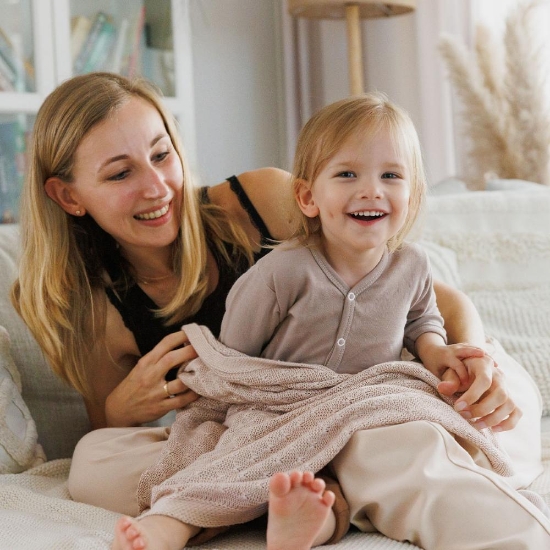 Slika Pletena bambus dekica 75x100 cm, svijetlo bež BabyOno 