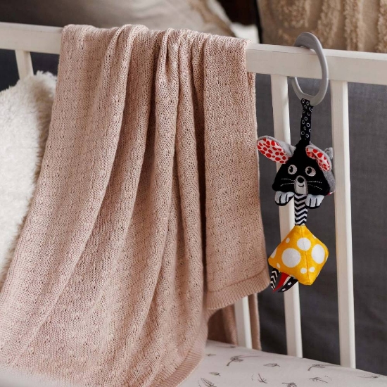 Slika Pletena bambus dekica 75x100 cm, svijetlo bež BabyOno 