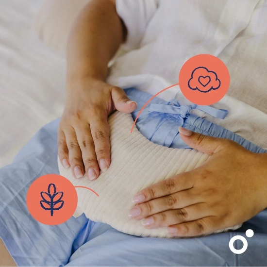 Slika Grijaća blazina za mame, Snoogy Mom Corduroy Sand - Doomoo