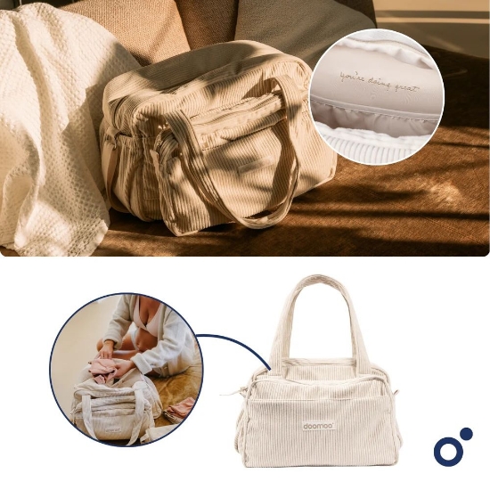 Slika Torba za pelene Fluffy, Corduroy Sand - Doomoo