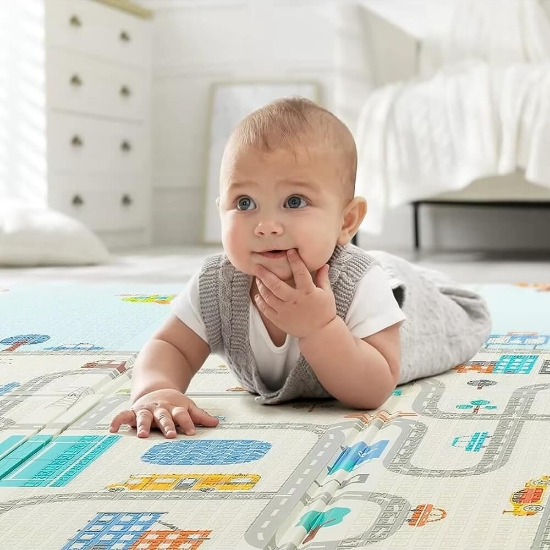 Slika Dvostrana podloga 135x135x1 BEBESTARS HEXAGON