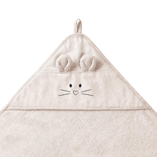 Slika Ručnik bambus 100x100 cm, with ears, svijetlo bež BabyOno 