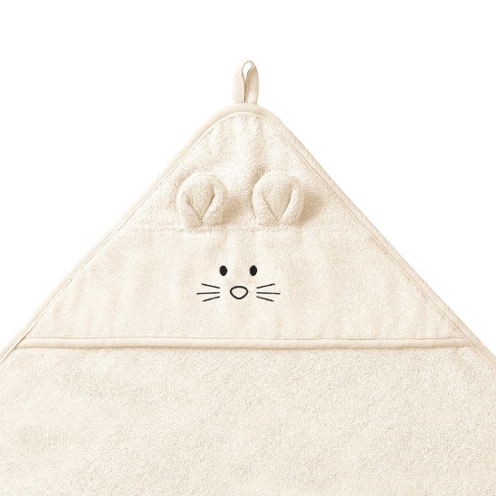 Slika Ručnik bambus 100x100 cm, with ears, krem BabyOno 