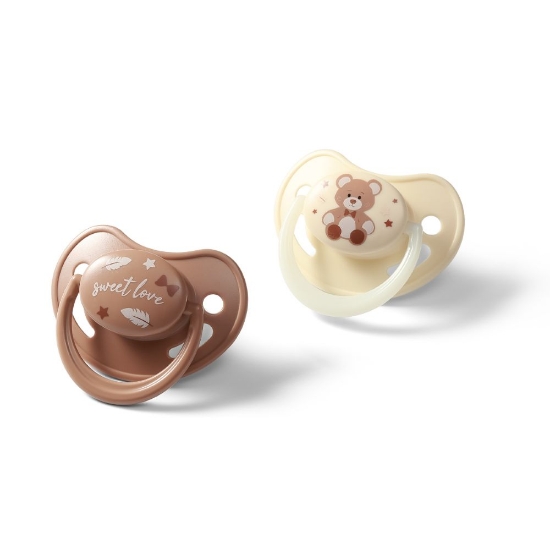 Slika Anatomska slikonska duda GLOW 0-6 mj, 2 kom BabyOno 